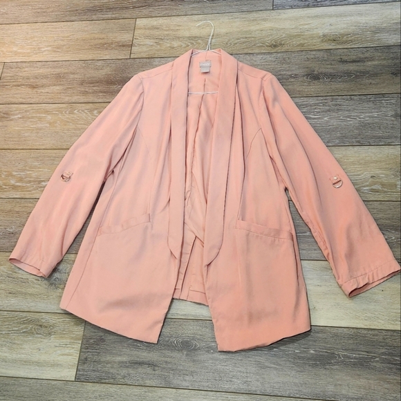 Chico's light pink blazer with collar size 8-10 - Picture 1 of 5